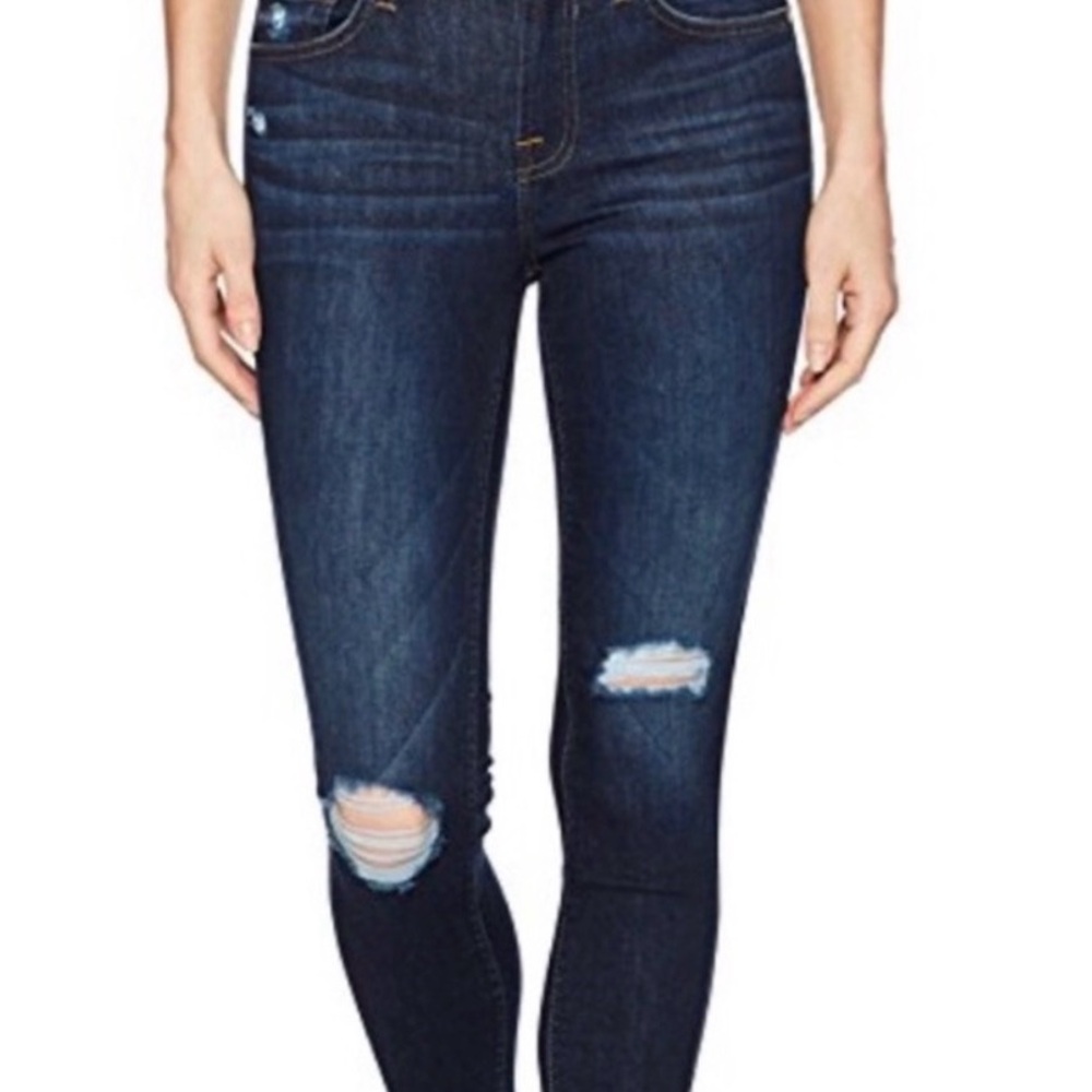 7 For All Mankind Dark Blue Ankle Jeans